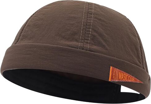 Quick Dry Brimless Hat Lightweight Daily Beanie Waterproof Docker Cap Sailor Rolled Cuff Harbour Hat Casual Skullcap in Kuwait