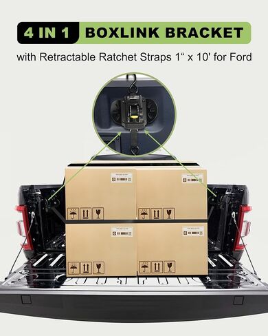 Retractable Truck Bed Ratchet Straps for Ford F150, Auto Retract Securing Strap Tie Down System, Compatible with Ford F-150 F250 F350 F450 2015-2025 (2) in Saudi Arabia
