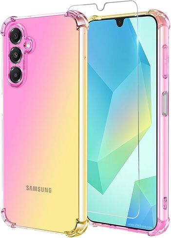 Osophter for Galaxy A16 5G Case: Women Girls with Screen Protector Corners TPU-abs-apsorption Longible Longer for Samsung Galaxy A16 Cover (Pink Teal) in Kuwait