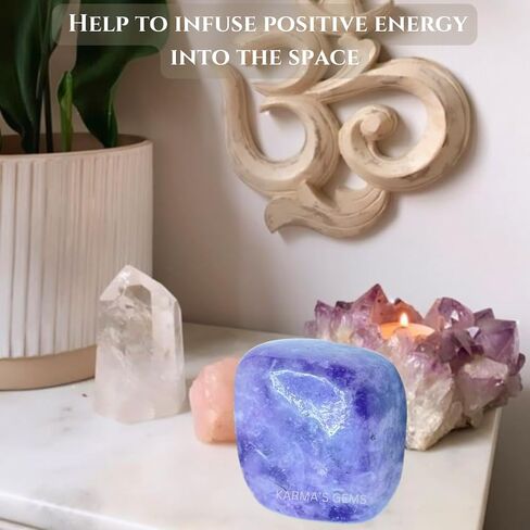 Lepidolite Tumbled Stones Natural Crystal Kit for Reiki Healing Crystal Polished, Tumble Stones, Chakra Balancing, Reiki Gift, Home Decor (15-25 MM) in Saudi Arabia