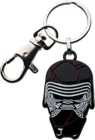 Star Wars: The Rise of Skywalker ، للجنسين للبالغين ، Star Wars Episode 9 Kylo Ren Broken Mask مع سلسلة مفاتيح الفولاذ المقاوم للصدأ ، والفضة ، والأسود ، وحجم واحد in Saudi Arabia