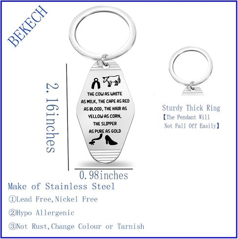 BEKECH Musical Gift Woods Musical Themed Gift Cow Cape Hair Slipper Keychain Key Tag Lover in Kuwait