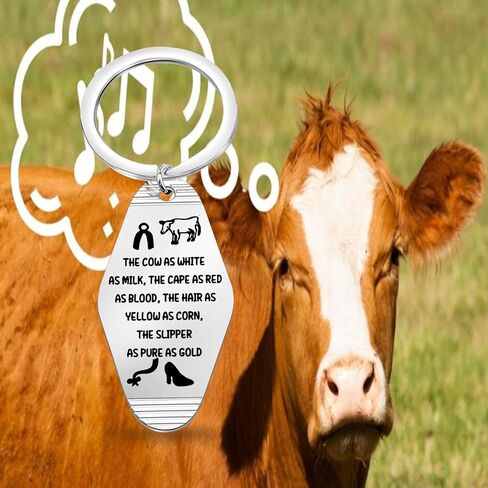 BEKECH Musical Gift Woods Musical Themed Gift Cow Cape Hair Slipper Keychain Key Tag Lover in Kuwait