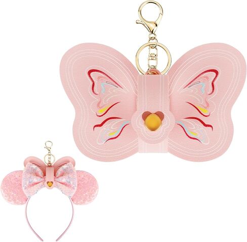 Mouse Ear Headband Holder, Butterfly Leather Keychain, Backpack Display Accessories in Kuwait