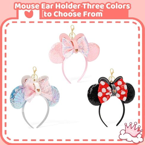 Mouse Ear Headband Holder, Butterfly Leather Keychain, Backpack Display Accessories in Kuwait