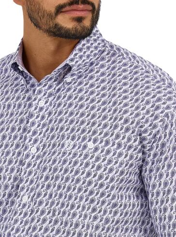 Wrangler Men's George Strait Amethyst Fin Button Down Down-112365401 in Kuwait