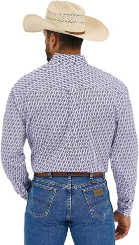 Wrangler Men's George Strait Amethyst Fin Button Down Down-112365401 in Kuwait