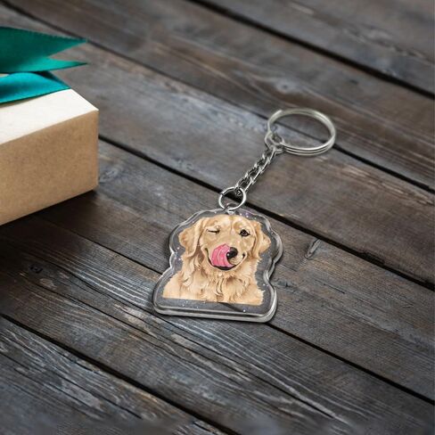 WIRESTER Sparkling Glitter Double Sided Acrylic Keychain for Keys, Cars, Motorcycles, Backpacks, Travel in Kuwait