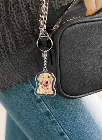 WIRESTER Sparkling Glitter Double Sided Acrylic Keychain for Keys, Cars, Motorcycles, Backpacks, Travel in Kuwait