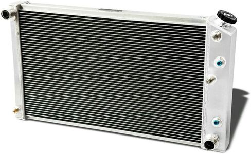 Alloyworks 4 Row Aluminium Shawatiator SHORD FAN RELAY KIT لعام 1968-1990 CHEVY C K SERIES 10 20 30 Pickup Chevelle El Camino Buick GMC V8 في MT 28 "Cross Crosswow Wide in Saudi Arabia
