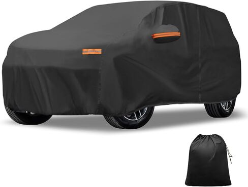 X AutoHaux Cover Cover في الهواء الطلق مقاوم للماء الحماية من أشعة الشمس المطردة مع حماية البرد مع الباب الأيسر سحاب 210D-PU لفورد إيدج in Saudi Arabia