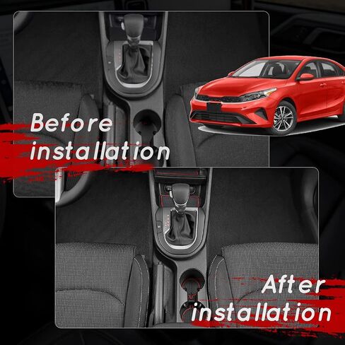 حامل كأس Auovo إدراج بطانات إدراج متوافقة مع Kia Forte K3 Accessories 2019 2020 2021 anti غبار مخصص الجيب الجيب الحصير الداخلية 15pcs (حمراء) in Kuwait