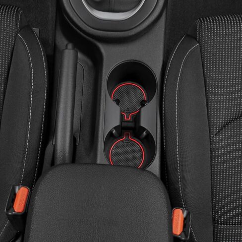 حامل كأس Auovo إدراج بطانات إدراج متوافقة مع Kia Forte K3 Accessories 2019 2020 2021 anti غبار مخصص الجيب الجيب الحصير الداخلية 15pcs (حمراء) in Kuwait