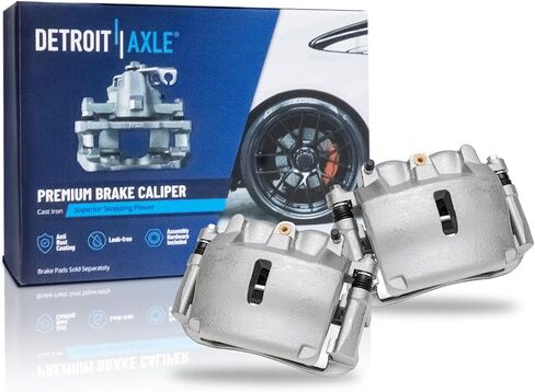 Detroit Axle - Front Brake Kit for 2005-2008 Ford F-150, 2006-2008 Lincoln Mark LT, Disc Brake Calipers Ceramic Brake Pads 2007 Replacement in Saudi Arabia