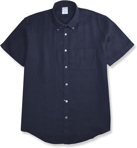 Brooks Brothers Men's Regent Fit All Linen The Original Polo Short Sleeve Shirt, (Large, 200035 No Color Navy) in Saudi Arabia
