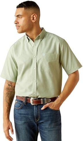 ARIAT Mens White Wrinkle Free Aqua Classic Shirt in Saudi Arabia