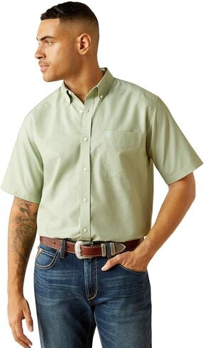 ARIAT Mens White Wrinkle Free Aqua Classic Shirt in Saudi Arabia