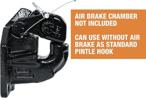 Buyers Products PH50 50 Ton Capacity 6-Hole Mount Air Compensated Pintle Hook, Black in Saudi Arabia