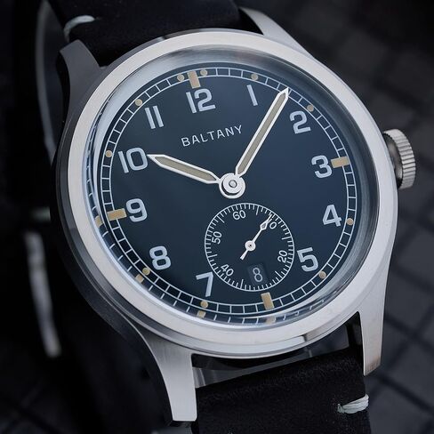 S2081 WW2 Watches للرجال الذين لديهم ثوانٍ صغيرة ، ساعة ميدانية للرجال مع وظيفة التاريخ in Saudi Arabia