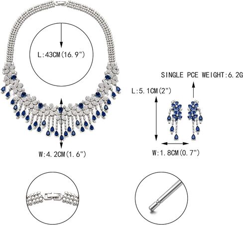 المجوهرات الزفاف الإيمان من أي وقت مضى لعروس العروس ، والزركوني الأنيق Zirconia birthstone كتلة زهرة دمعة الزفاف حزب الزفاف مجموعات أقراط للنساء in Saudi Arabia