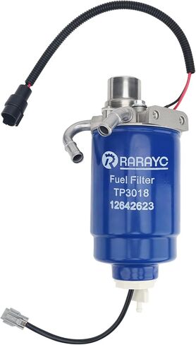 Fuel Filter Assembly Replacement for 2005-2012 Chevy Silverado 2500HD/3500HD & GMC Sierra 2500HD/3500HD - Direct Fit TP3018 Filter with Aluminum Housing & WIF Sensor - Replaces OEM 12642623, 12639448 in Saudi Arabia