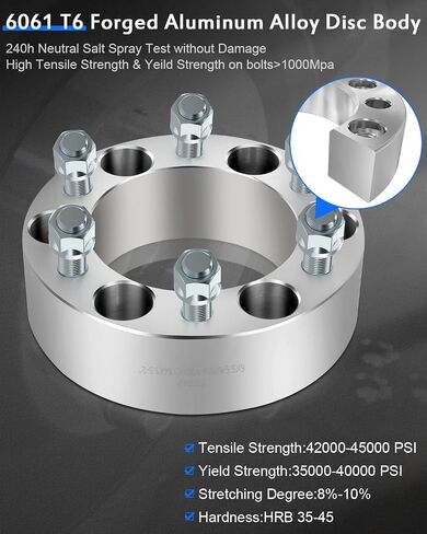 ECCPP 2PCS 6x5.5 Wheel Spacers 1.5 inch 6x139.7mm to 6x139.7mm 14x1.5 for Silverado 1500 HD for Sierra 1500 HD Sierra 1500 Yukon XL 1500 Yukon in Saudi Arabia