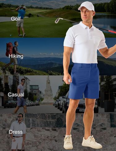 MAGCOMSEN Men's Golf Shorts 7" Quick Dry Lightweight Stretch Casual Shorts with 6 Pockets Dress Work Hiking in Saudi Arabia