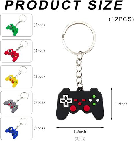 6pcs فيديو وحدة تحكم الفيديو ، ألعاب Mini تعامل مع Favors Bendant Pendant ، وحدات التحكم في الألعاب تعامل مع سحر هدية حلقة رئيسية لعيد ميلاد Vedio تحت عنوان in Saudi Arabia