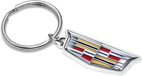 ل Cadillac Crest Logo Logo شكل 3D Die Die-Cut Key Chain-Charm ، مرخص رسميًا مرخصًا in Kuwait