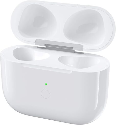 حالة الشحن اللاسلكية متوافقة مع القرون الهوائية 3 ، متوافقة مع AirPods الشحن الجيل الثالث مع بطارية 600 مللي أمبير في الساعة مع زر مزامنة الاقتران (بدون سماعات أذن) ، أبيض in Kuwait