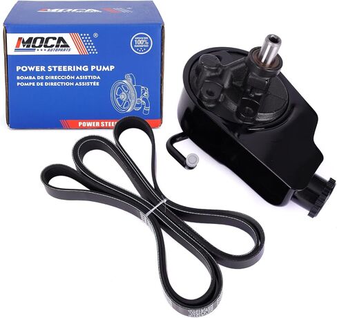 MOCA Power Steering Pump w/Reservoir & Serpentine Belt fits 1999-2002 for GMC Sierra 1500 4.8L, 1999-2001 Sierra 1500 5.3L, 1999-2002 for Chevrolet Silverado 1500 4.8L, 1999-2002 Silverado 1500 5.3L in Saudi Arabia