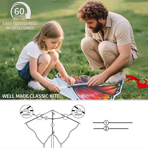 Hymaz 5 Pack Kites- Easy to Fly Butterfly Kite for Kids Ages 3-5 4-8 & Adults Beach Lawn Family Party Favor, Flying Kite Outdoor Toys for Boys Girls Age 3 4 5 6 7 8 9 10+ Years Old Birthday Gifts in Kuwait