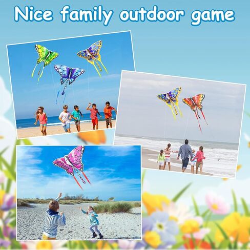 Hymaz 5 Pack Kites- Easy to Fly Butterfly Kite for Kids Ages 3-5 4-8 & Adults Beach Lawn Family Party Favor, Flying Kite Outdoor Toys for Boys Girls Age 3 4 5 6 7 8 9 10+ Years Old Birthday Gifts in Kuwait