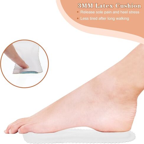 Pigskin High Heel Cushion Inserts, 2 Pairs Arch Support Sandal Inserts Women Invisible Self-Adhesive Barefoot Cushion Insoles Sweat Absorption Anti-Slip Shoe Dress Shoes Flat Shoe Pain Relief in Saudi Arabia