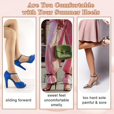 Pigskin High Heel Cushion Inserts, 2 Pairs Arch Support Sandal Inserts Women Invisible Self-Adhesive Barefoot Cushion Insoles Sweat Absorption Anti-Slip Shoe Dress Shoes Flat Shoe Pain Relief in Saudi Arabia