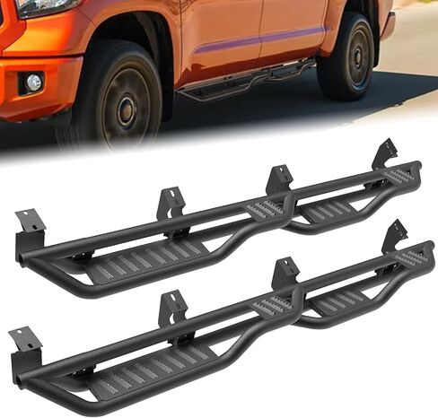 تشغيل لوحات تشغيل مع 2007-2021 تويوتا TUNDRA CREWMAX CAB مع 4 أبواب كاملة الحجم التندرا أشرطة الصلب الكربون NERF القضبان السرير خطوة الخطوة خطوة خطوة. in Saudi Arabia
