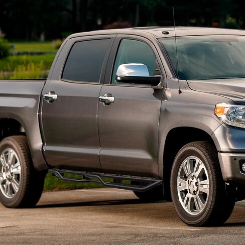 تشغيل لوحات تشغيل مع 2007-2021 تويوتا TUNDRA CREWMAX CAB مع 4 أبواب كاملة الحجم التندرا أشرطة الصلب الكربون NERF القضبان السرير خطوة الخطوة خطوة خطوة. in Saudi Arabia