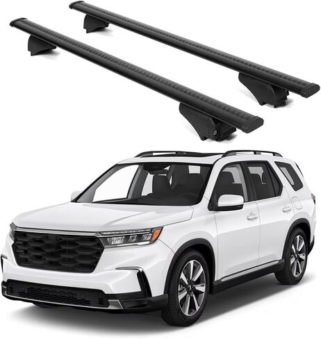ERKUL Roof Rack Cross Bars for Honda Pilot 2023-2025 | Aluminum Crossbars with Anti Theft Lock for Rooftop | Compatible with Raised Rails - Black in Kuwait