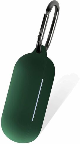 Geiomoo Silicone Case for Sony WF-C700N, Soft Flexible Scratch Resistant Protective Cover with Carabiner (Black) in Kuwait