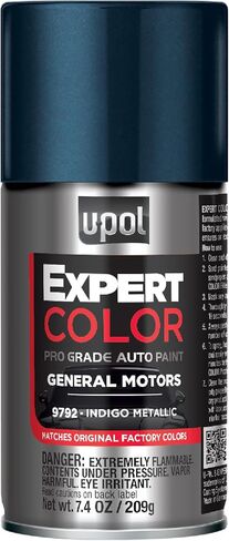 U-POL Expert Color, For General Motors 9792, Automotive Spray Paint, Professional Grade, Easy-To-Use, Indigo Metallic in Saudi Arabia