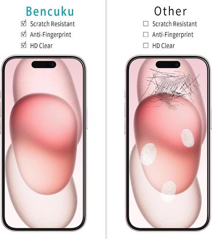 (عبوة من قطعتين) من HPTech واقي شاشة لهاتف iPhone 15 Plus [6.7 بوصة]، سهل التركيب، خالٍ من الفقاعات، صلابة 9H in Kuwait