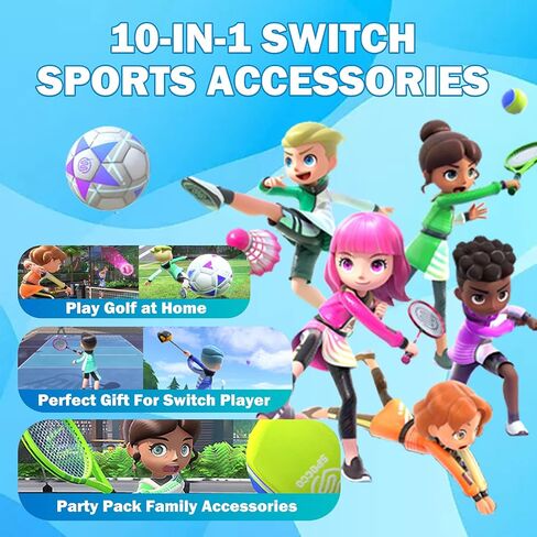 16in1 Switch Sports Accessories for Nintendo Games: Family Party Switch Games Accessories Bundle Kit for Nintendo Switch/OLED Kids Sports Games in Saudi Arabia