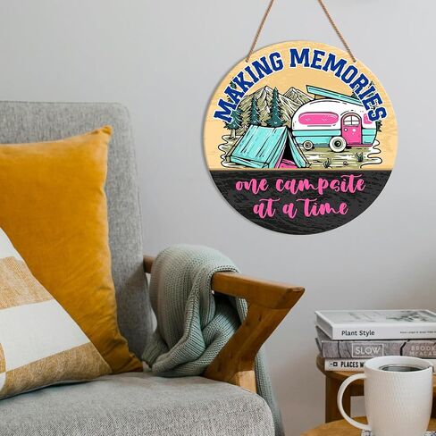 Camping Wall Decor Sign, Camping Signs for Campers Campsite Inside Camp Hanging Sign Decor RV Motorhome Accessories Decorations Gift for Camper Camping Lover, The RVers Prayer in Saudi Arabia