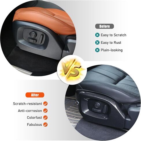 غطاء تقليم جانبي مقعد متوافق مع Land Rover Range Rover Sport 2014-2017 ، Range Rover Vogue 2014-2017 ، ABS 2PCS Car Interior Trim (نمط ألياف الكربون) in Kuwait