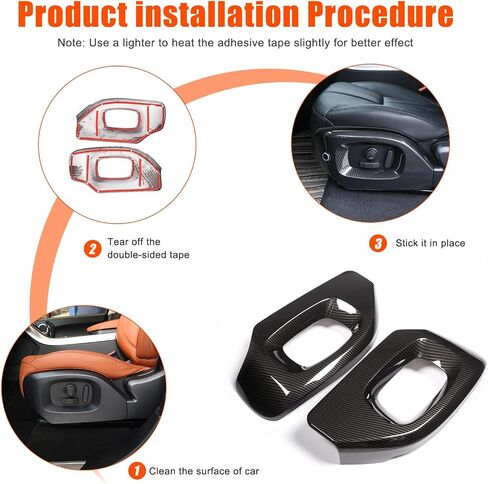 غطاء تقليم جانبي مقعد متوافق مع Land Rover Range Rover Sport 2014-2017 ، Range Rover Vogue 2014-2017 ، ABS 2PCS Car Interior Trim (نمط ألياف الكربون) in Kuwait