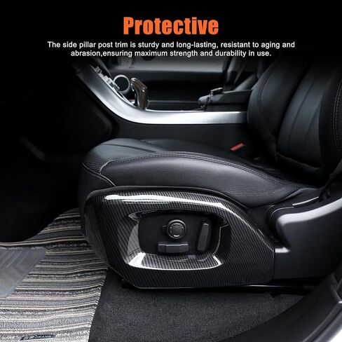 غطاء تقليم جانبي مقعد متوافق مع Land Rover Range Rover Sport 2014-2017 ، Range Rover Vogue 2014-2017 ، ABS 2PCS Car Interior Trim (نمط ألياف الكربون) in Kuwait