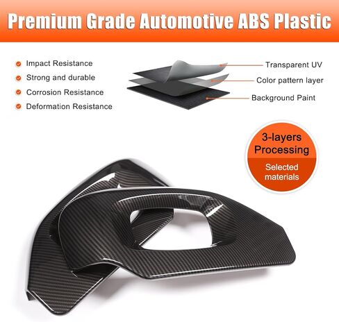 غطاء تقليم جانبي مقعد متوافق مع Land Rover Range Rover Sport 2014-2017 ، Range Rover Vogue 2014-2017 ، ABS 2PCS Car Interior Trim (نمط ألياف الكربون) in Kuwait