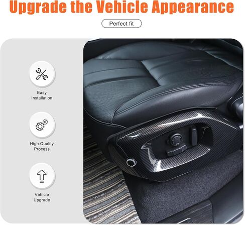 غطاء تقليم جانبي مقعد متوافق مع Land Rover Range Rover Sport 2014-2017 ، Range Rover Vogue 2014-2017 ، ABS 2PCS Car Interior Trim (نمط ألياف الكربون) in Saudi Arabia