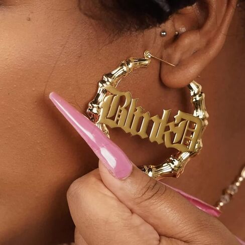 شخصيات مخصصة مخصصة للنساء ، اسم مخصص للنساء ، اسم مخصص للنساء ، أقراط كبيرة للنساء ، عيد ميلاد عيد الميلاد عيد الميلاد in Kuwait