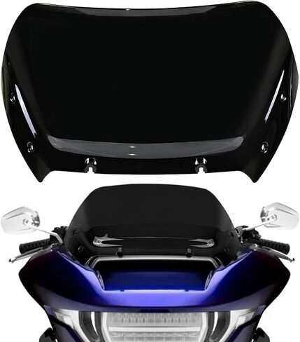 12'' Windshield Windscreen Wind Splitter Compatible with Harley Road Glide CVO FLTRXSE 2023-2025 CVO ST FLTRXSTSE FLTRX 2024 (Black) in Saudi Arabia